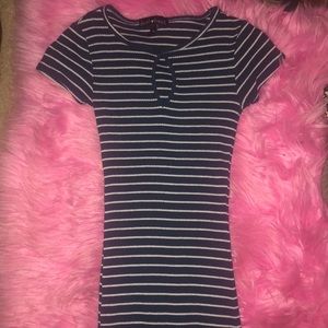 very long striped dress